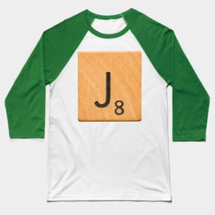 Scrabble Tile 'J' Baseball T-Shirt